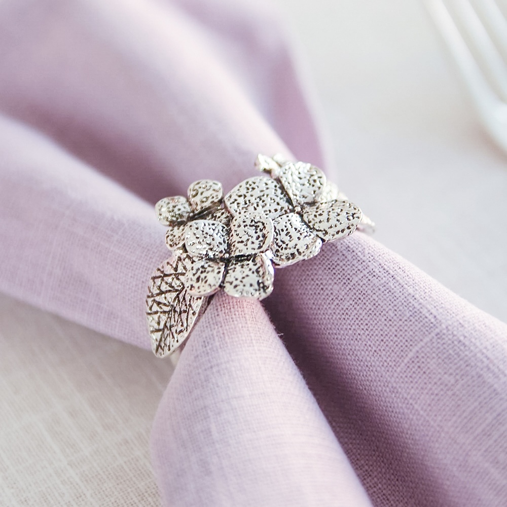 Napkin ring HORTENSIE silver Napkin ring HORTENSIE silver