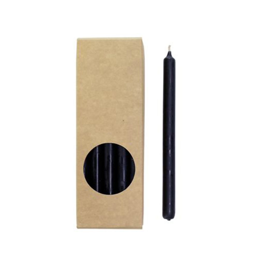 Thin stick candles/tree candles for Stoff Nagel candle holder - black