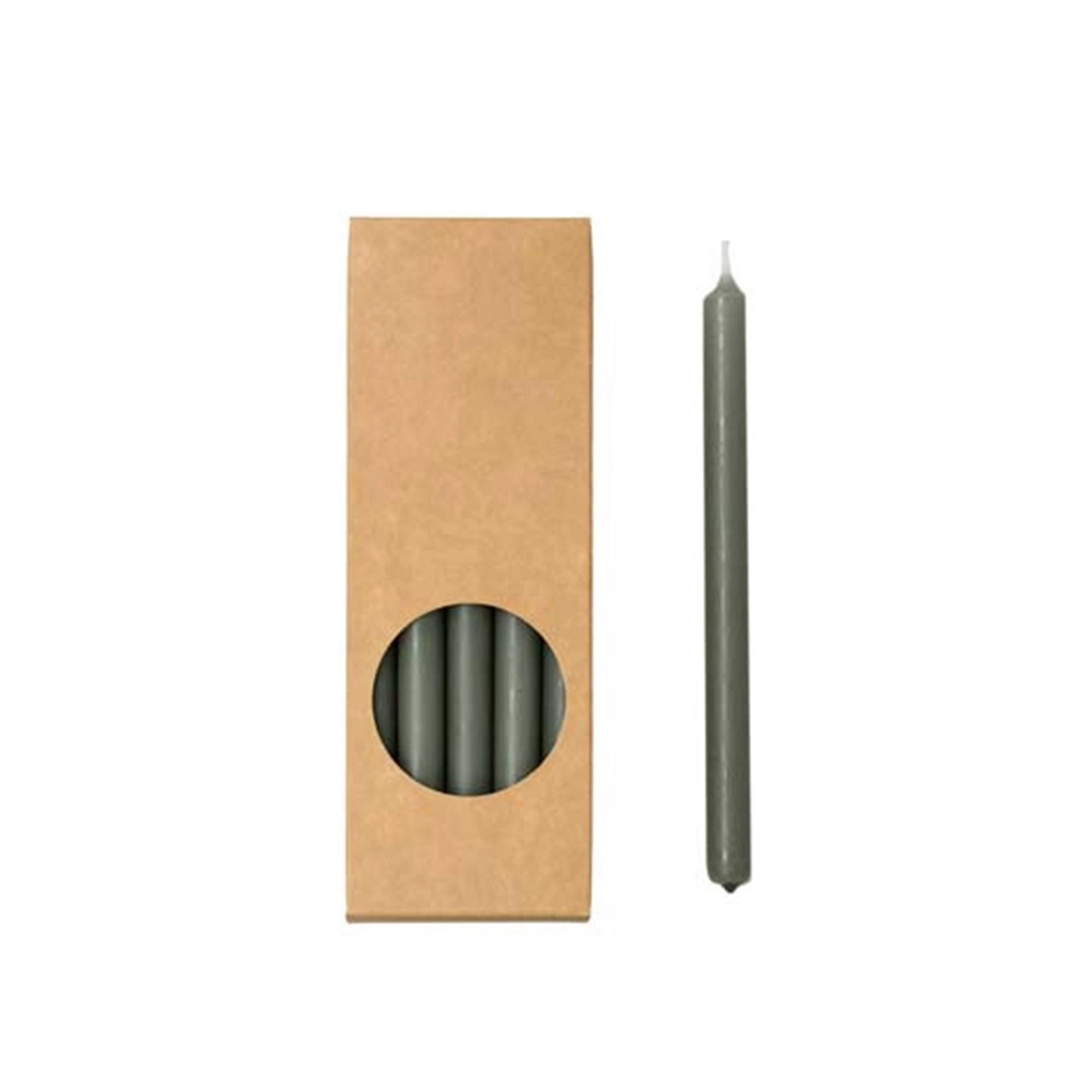 rustik-lys-dunne-stabkerzen-baumkerzen-stone-3 Thin stick candles/tree candles for Stoff Nagel candle holders - stone