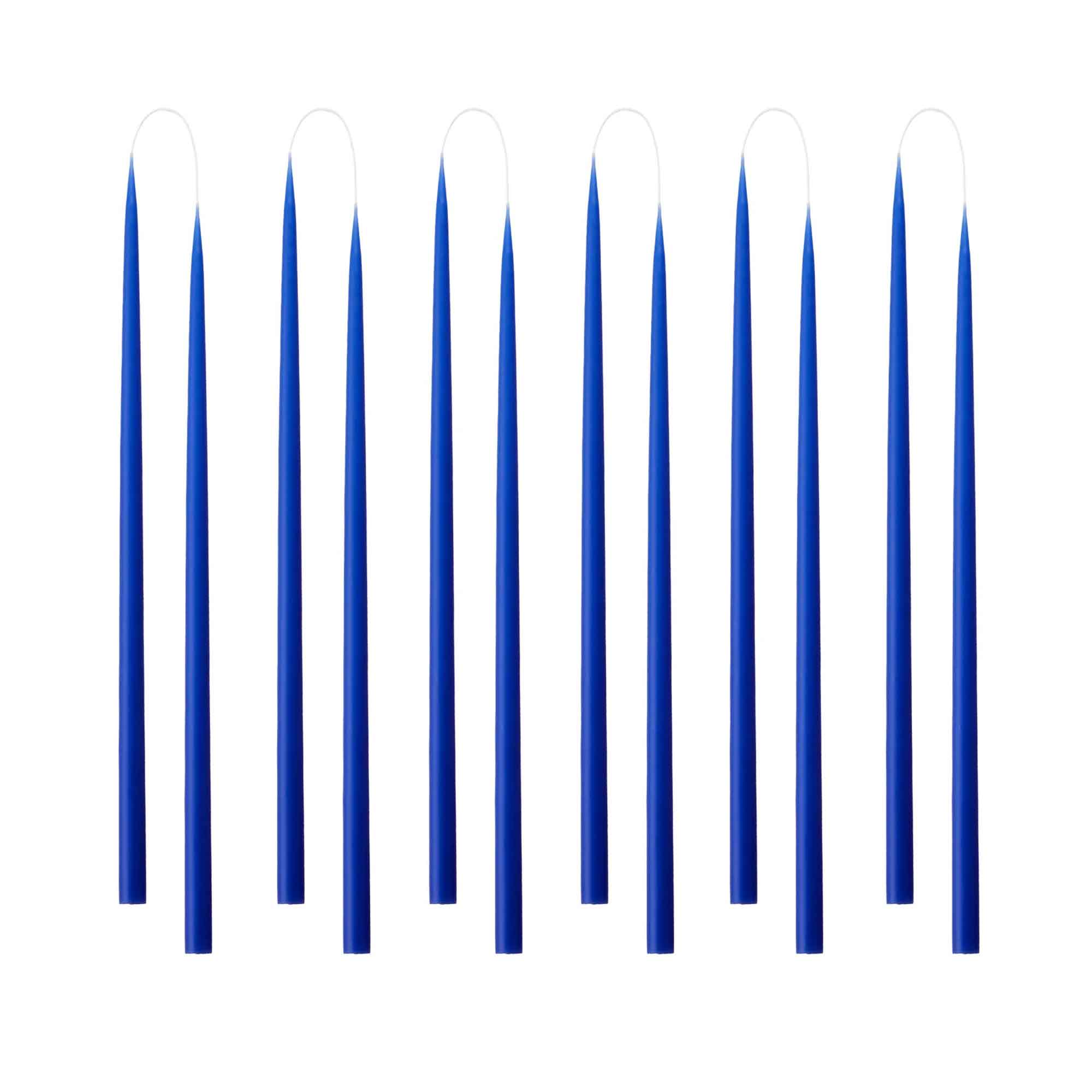Thin taper candles COBALT BLUE - color no. 23, 1.3 x 28 cm