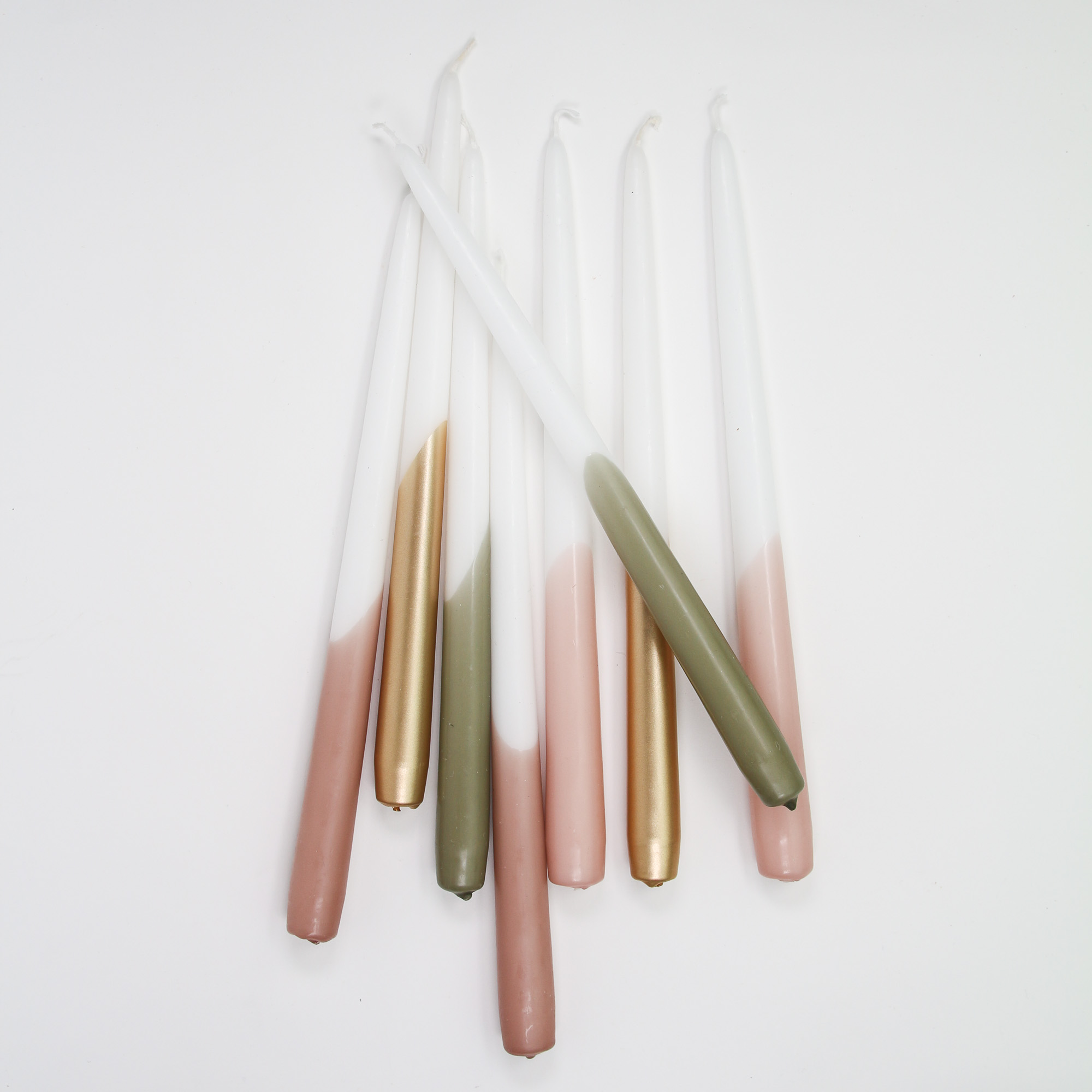 dip-dye-kerzen-1 Dip Dye taper candles GOLD - 2 pcs.