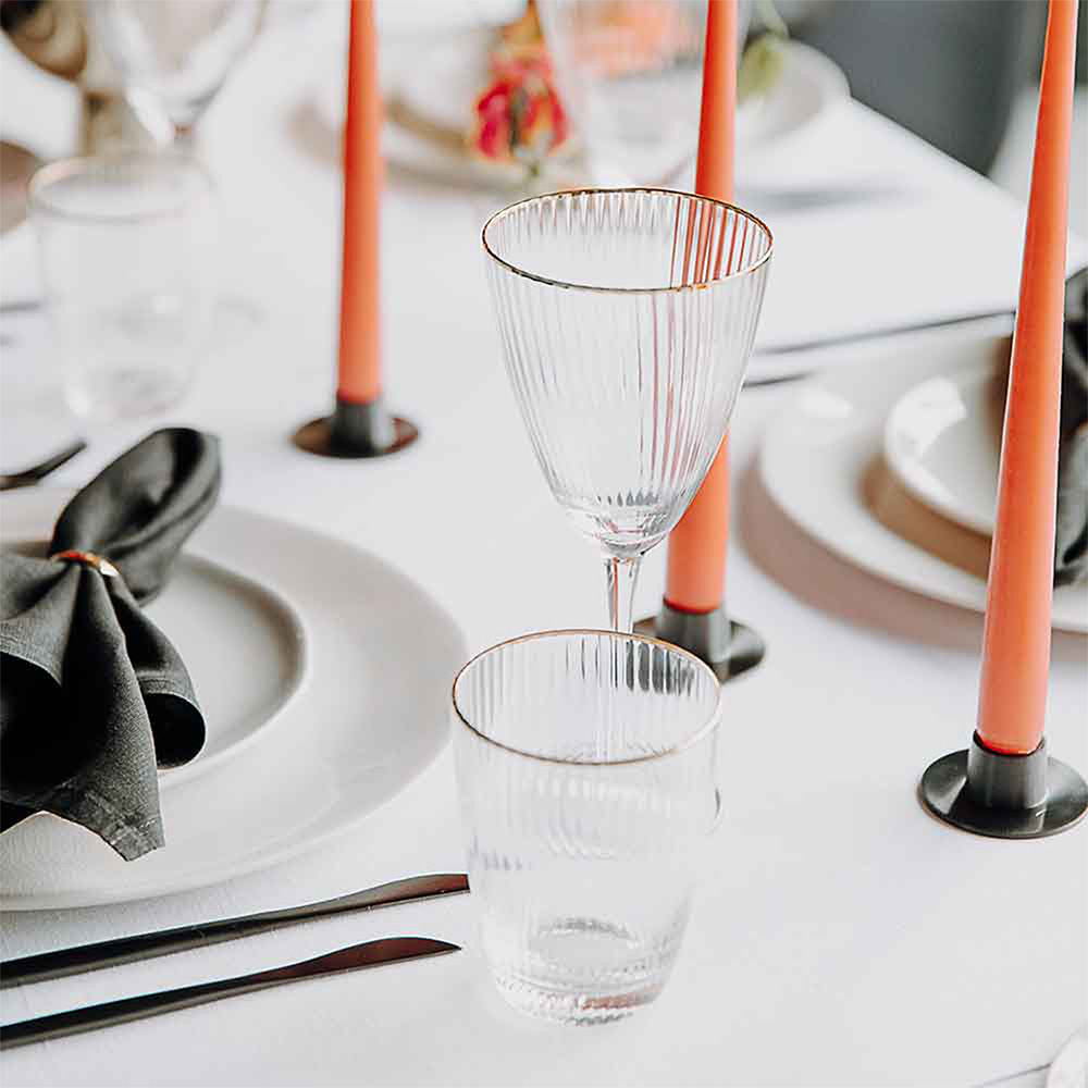 Ester & Erik Candleholder, size M - shiny black