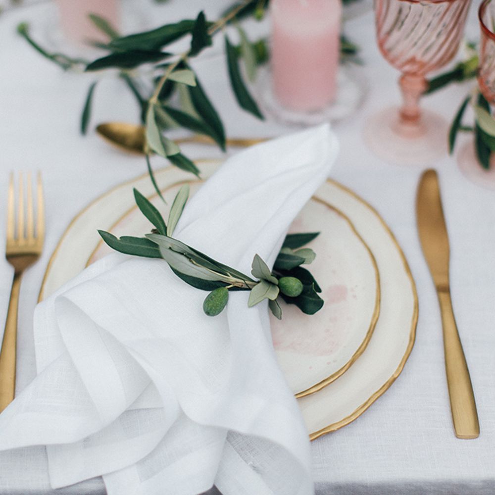 Linen napkin WHITE