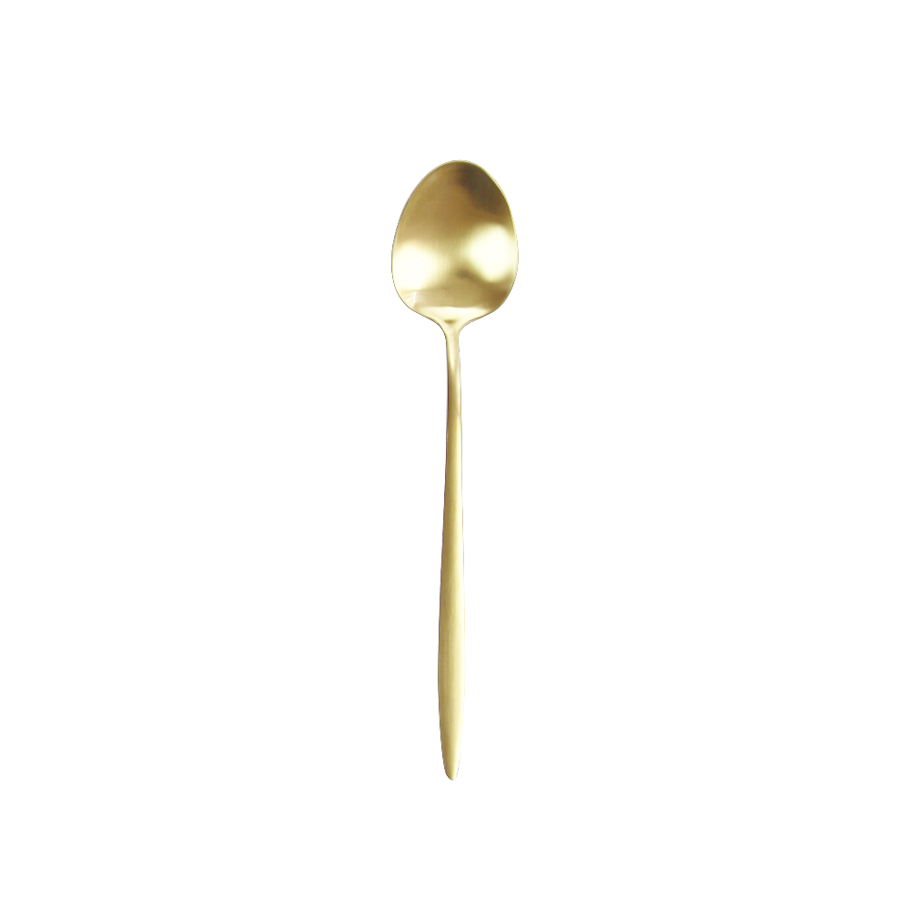Speiselöffel in Goldoptik – Exquisites Besteck von Herdmar Speiselöffel aus beschichtetem Edelstahl in Goldoptik der GRACE Kollektion – Perfekt für Suppen und Eintöpfe