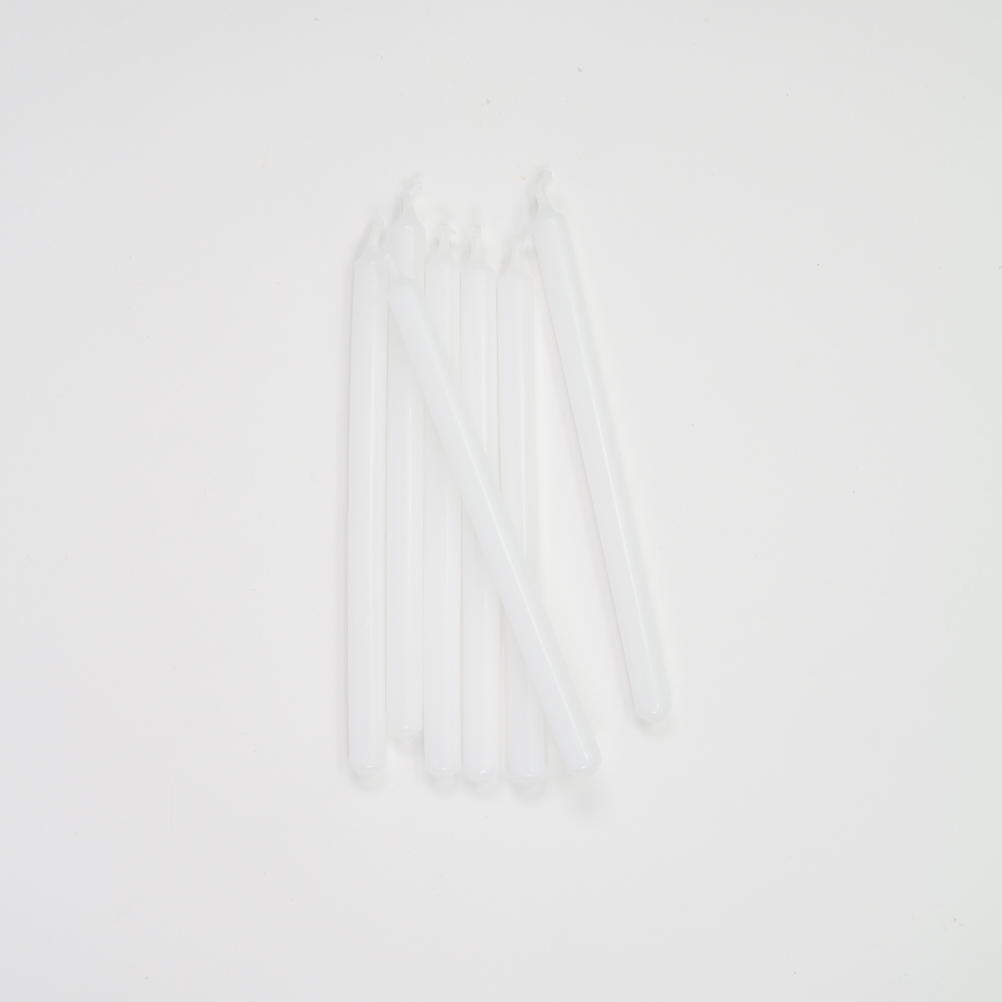 rustik-lys-dunne-stabkerzen-baumkerzen-weiss Thin stick candles/tree candles for Stoff Nagel candle holder - white