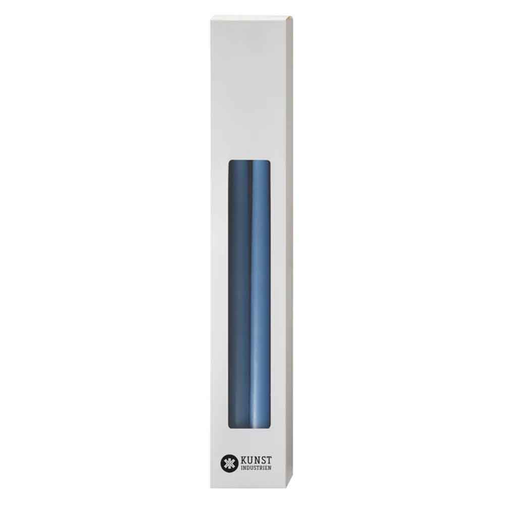 Thin taper candles STEEL BLUE - color no. 29, 1.3 x 28 cm - 12 pcs.