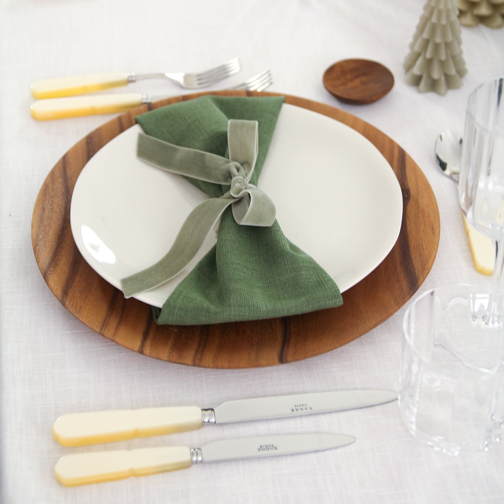 Linen napkin FERN GREEN