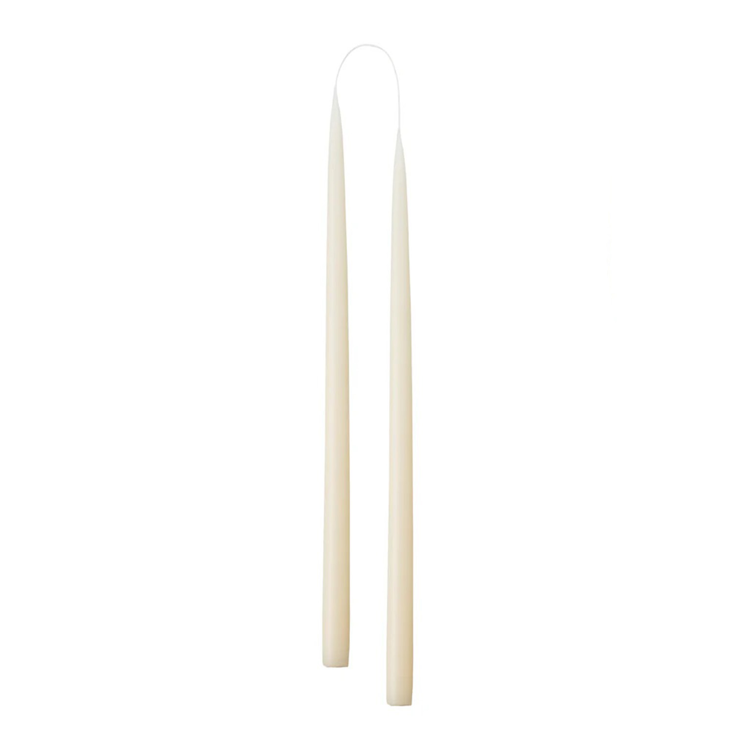 Taper candles WHITE - color no. 1, 2.2 cm x 35 cm - 2 pcs.