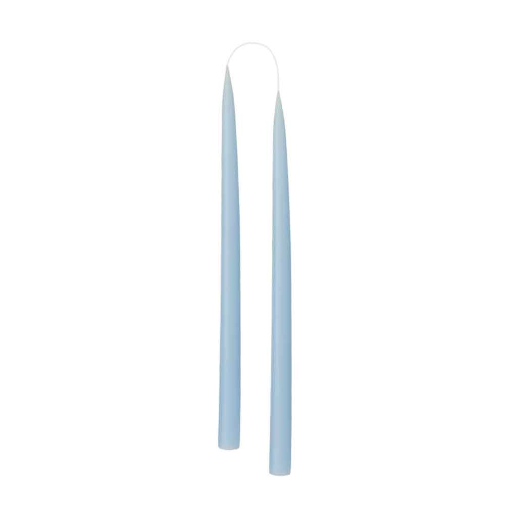 Taper candles PASTEL BLUE - color no. 26, 2.2 cm x 35 cm - 2 pcs. Taper candles PASTEL BLUE - color no. 26, 2.2 cm x 35 cm - 2 pcs.