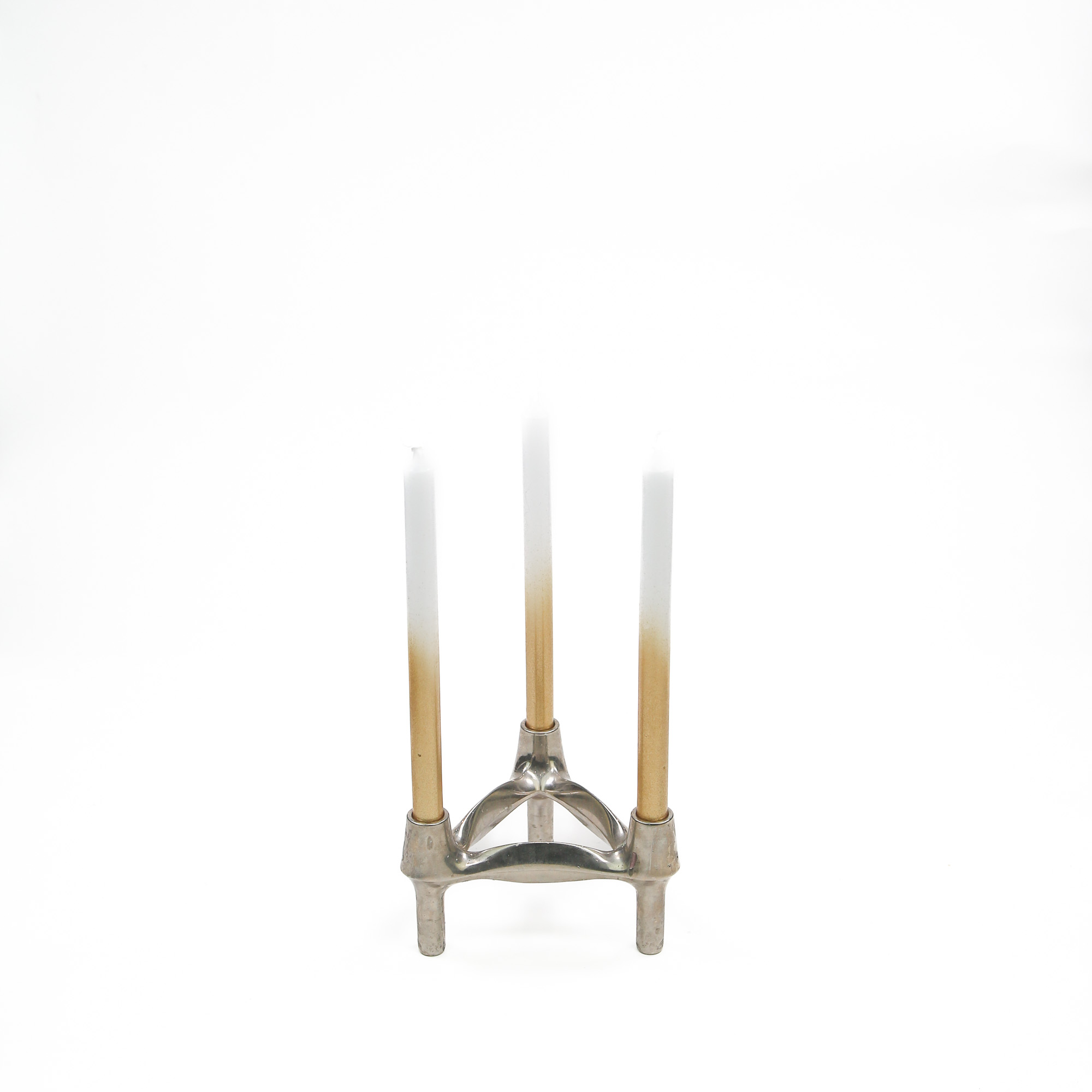 rustik-lys-dunne-stabkerzen-baumkerzen-weiss-gold-2 Thin stick candles/tree candles for Stoff Nagel candle holder - white-gold