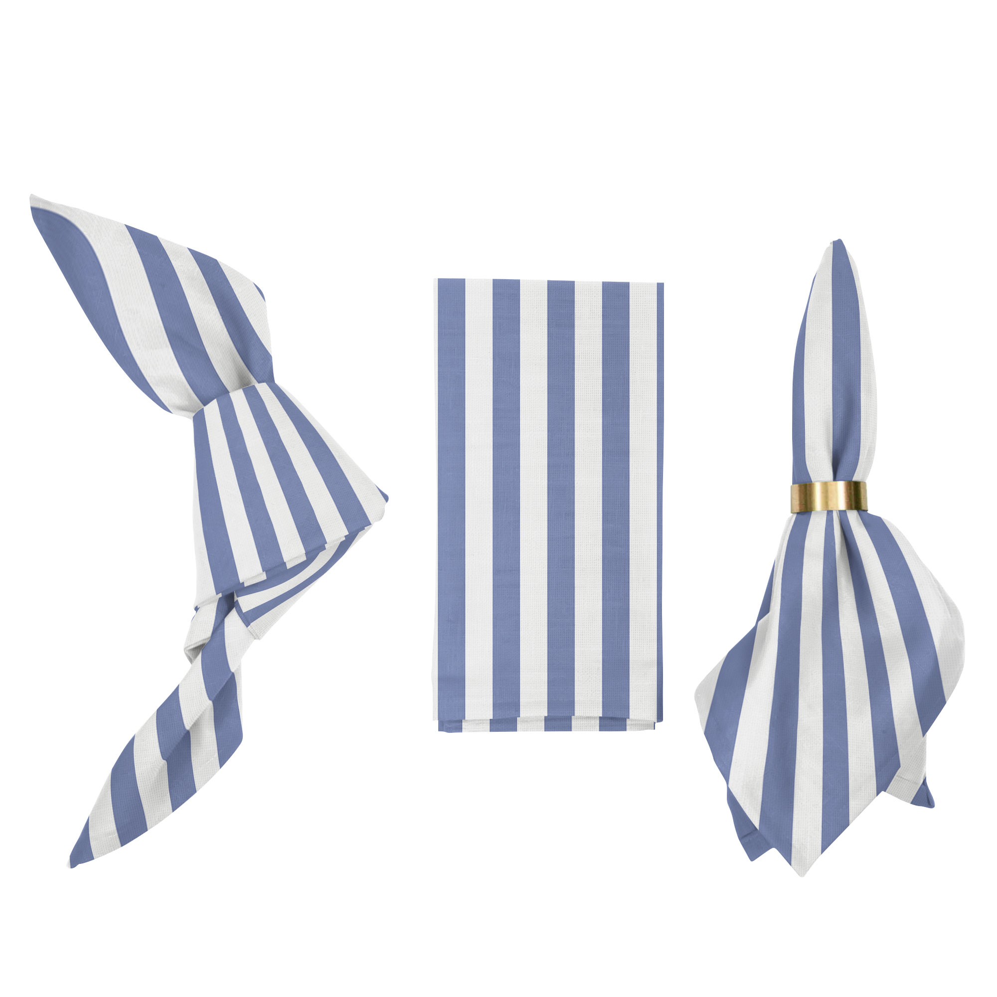Linen napkin STRIPE STEEL BLUE 40 mm Linen napkin STRIPE STEEL BLUE 40 mm