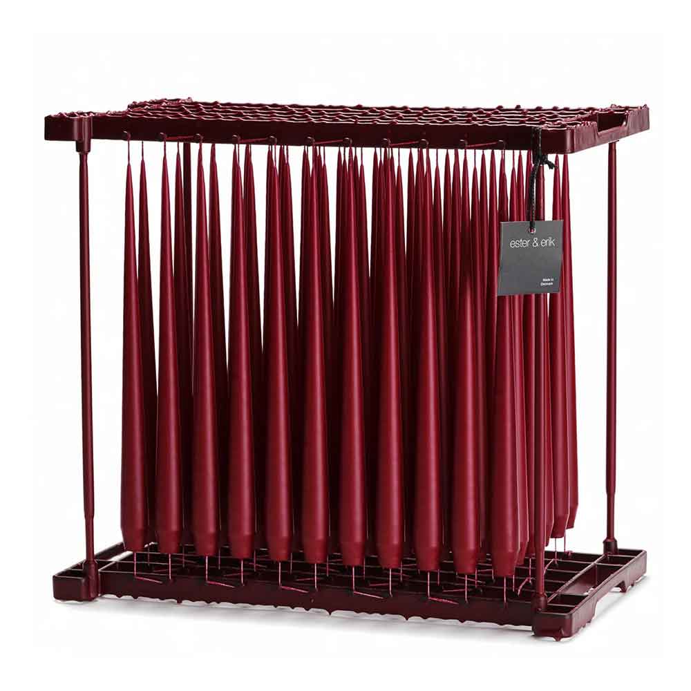 Ester & Erik taper candle WINE - color no. 44, 2.6 x 32 cm
