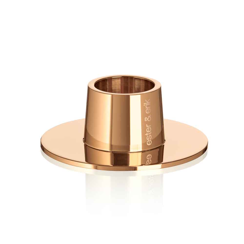 ester-erik-kerzenstaender-rosegold-glaenzend-M Ester & Erik Candleholder size S - shiny rose gold