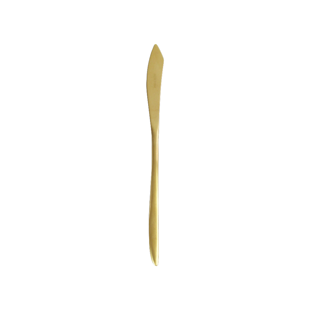 Speisemesser in Goldoptik – Hochwertiges Design von Herdmar Speisemesser aus beschichtetem Edelstahl in Goldoptik der Kollektion GRACE von Herdmar – Perfekt für Hauptgerichte mit luxuriösem Flair.