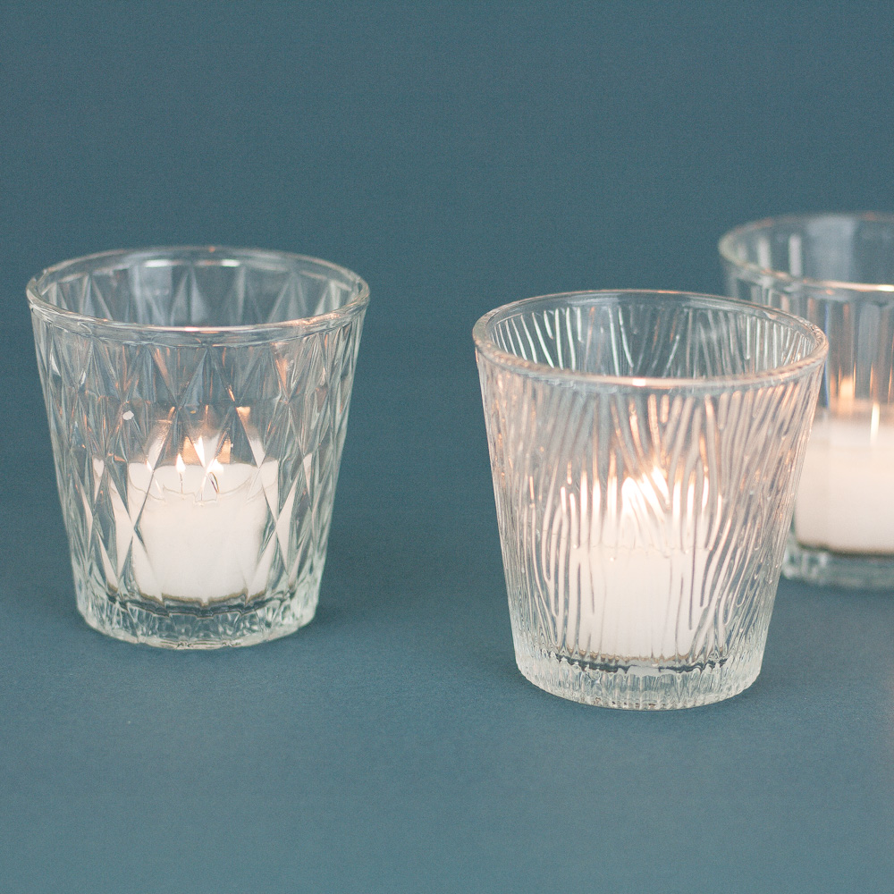 teelichthalter-hochzeit-mieten-glas-kristall-4 Tea light holder LUCID - set of 3