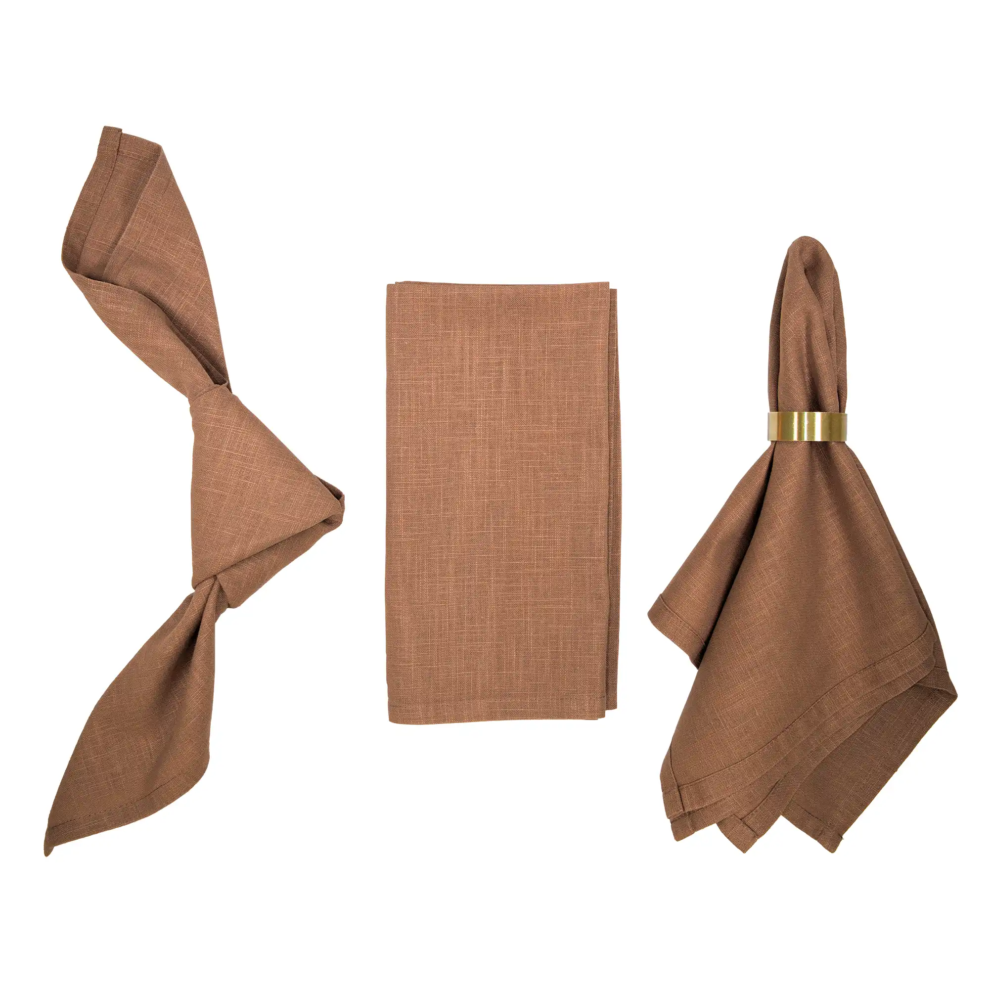 Linen napkin MILK COFFEE BROWN | café latte