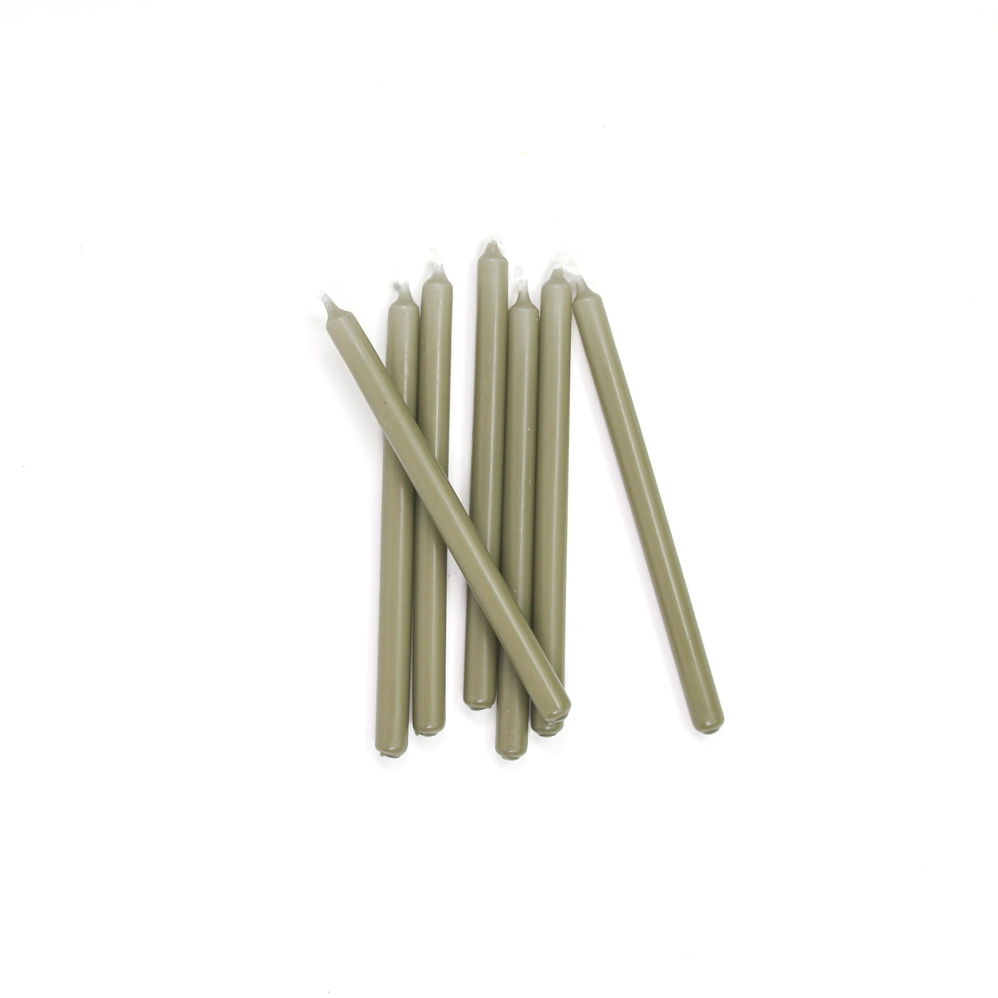 rustik-lys-dunne-stabkerzen-baumkerzen-eukalyptus Thin stick candles/tree candles for Stoff Nagel candle holder - eucalyptus