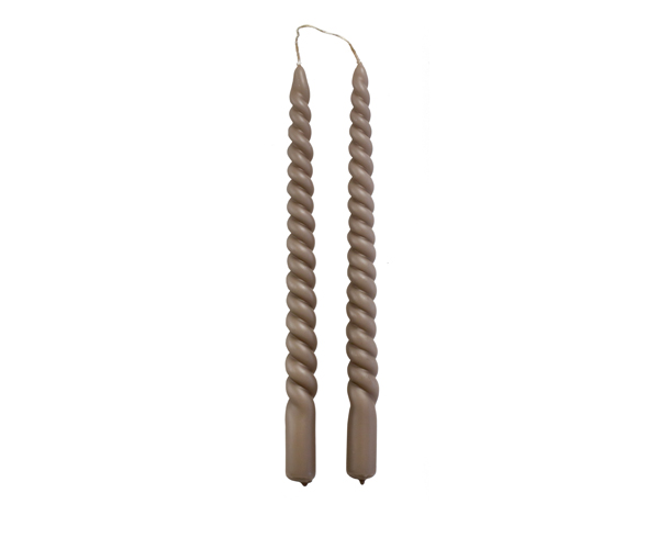 rustiklys-swirl-spitzkerzen-taupe-1 Twisted taper candles SWIRL - taupe