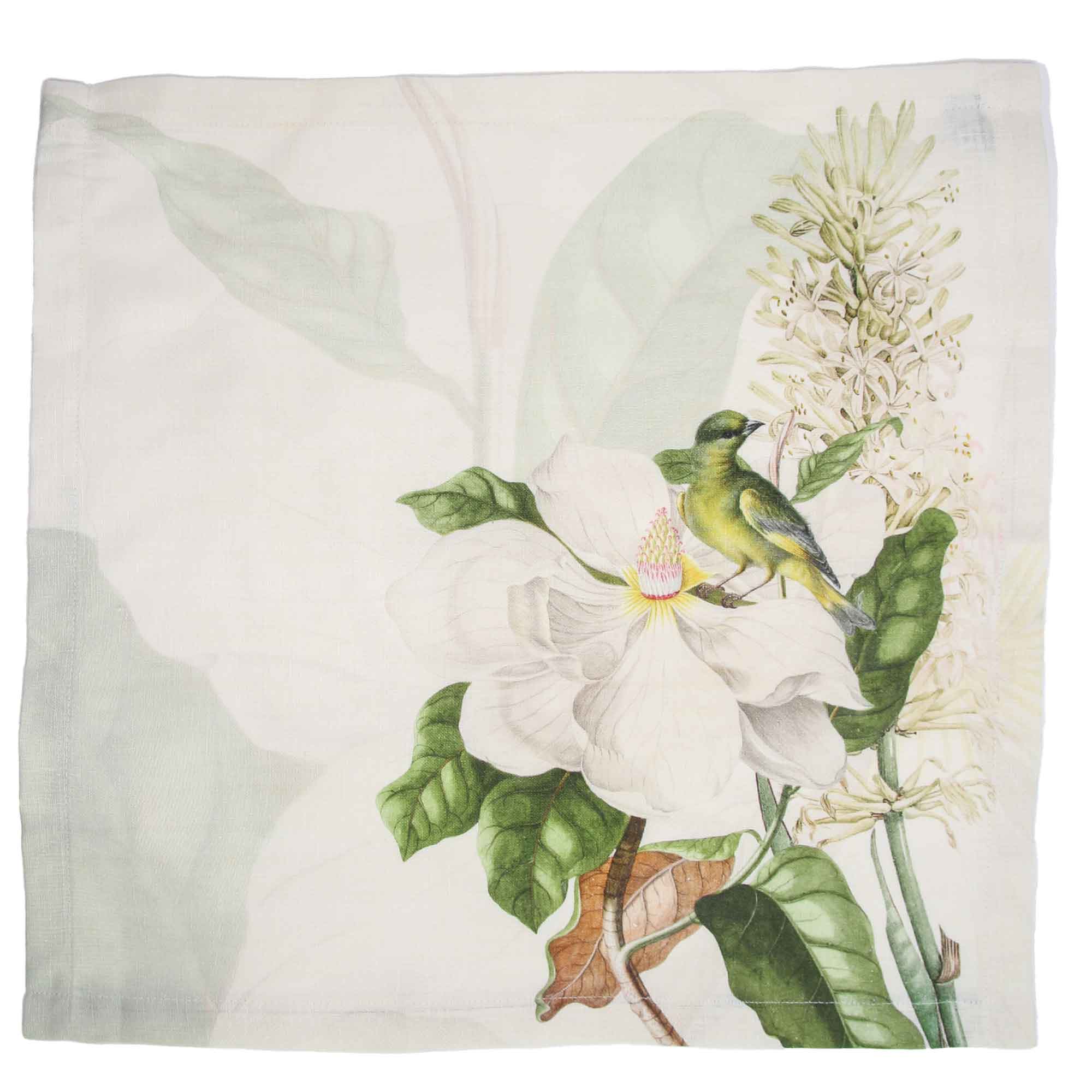 leinenservietten-bedruckt-magnolia-motiv-1 Linen napkin MAGNOLIA