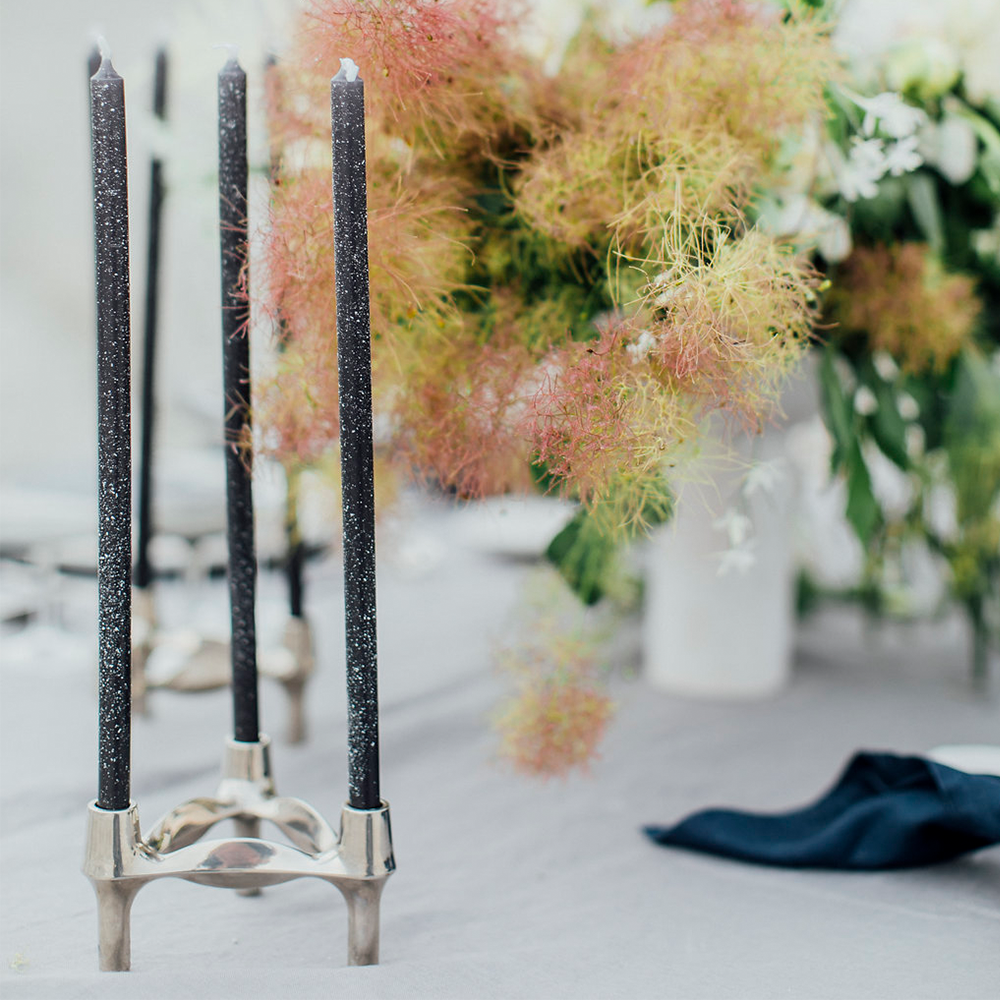 Candlestick MID-CENTURY - silver Candlestick MID-CENTURY - silver