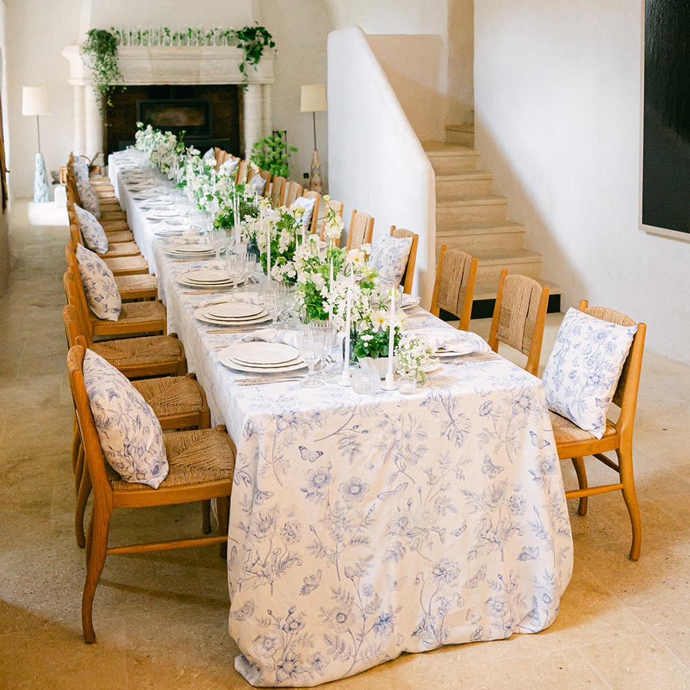 Linen table runner FRENCH COUNTRYSIDE blue - 40 x 250 cm Linen table runner FRENCH COUNTRYSIDE blue - 40 x 250 cm