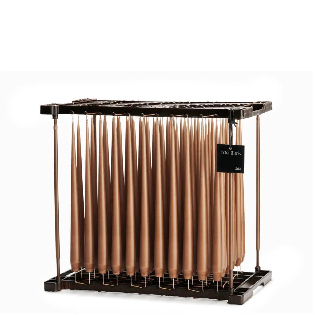 Ester & Erik taper candle TOFFEEBRAUN | RAW TOFFEE - color no. 23, 2.6 x 32 cm