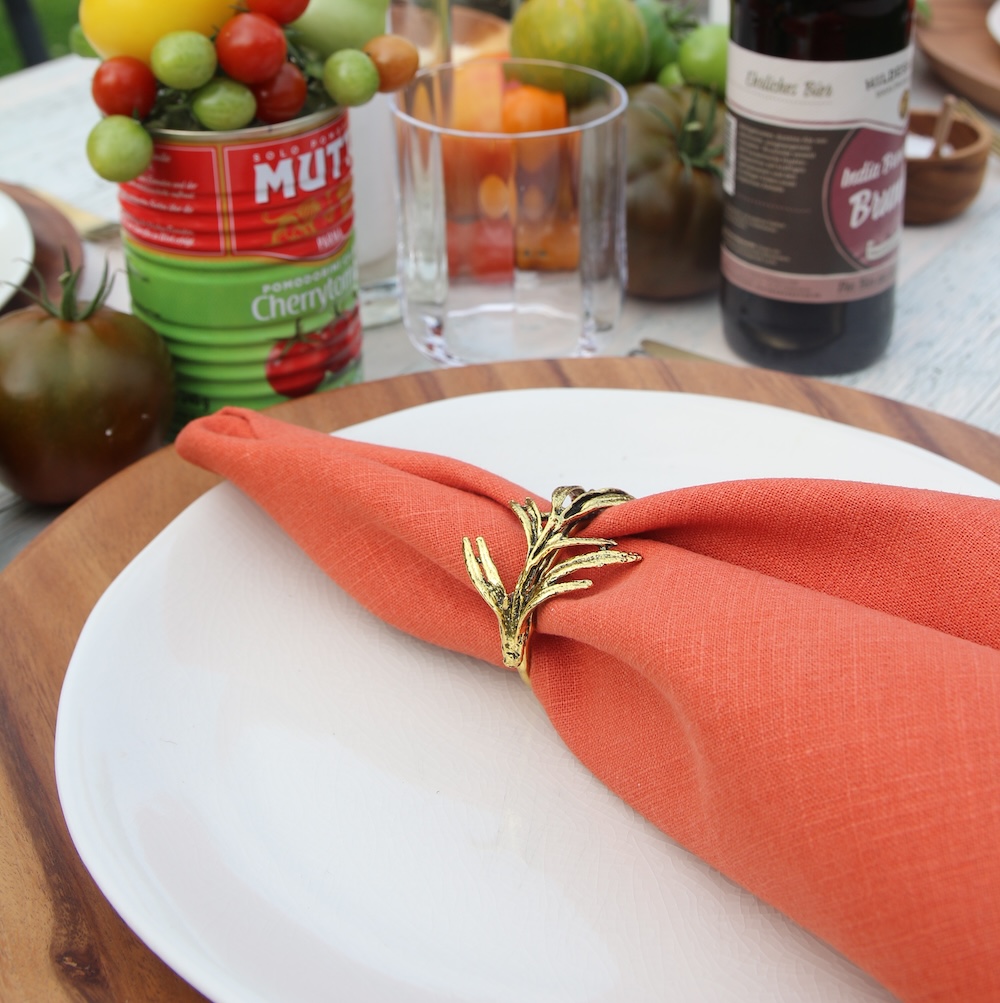 Napkin rings KRÄUTER gold - set of 4