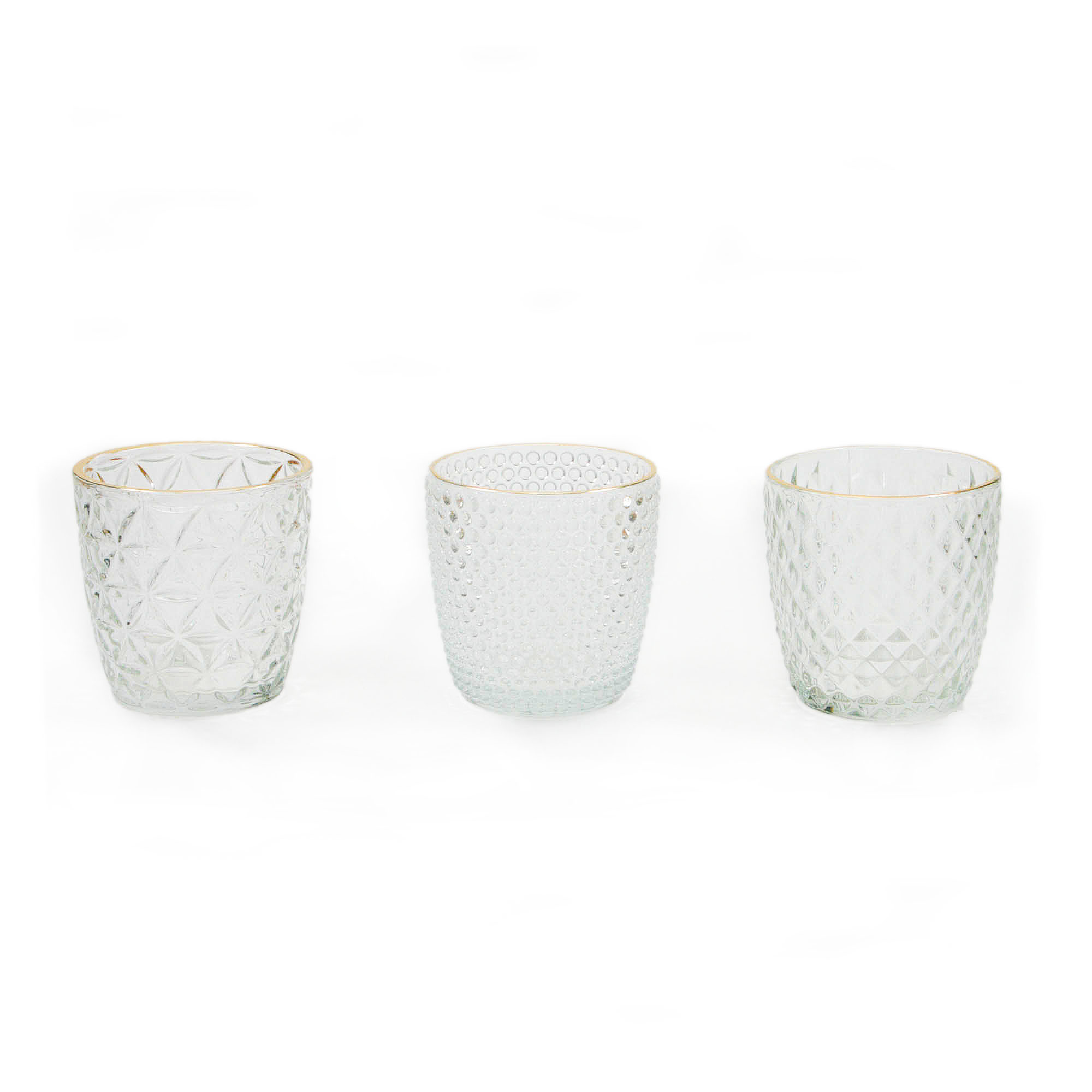teelichthalter-glas-mit-goldrand-mieten-2 GLOW tea light holder - set of 3