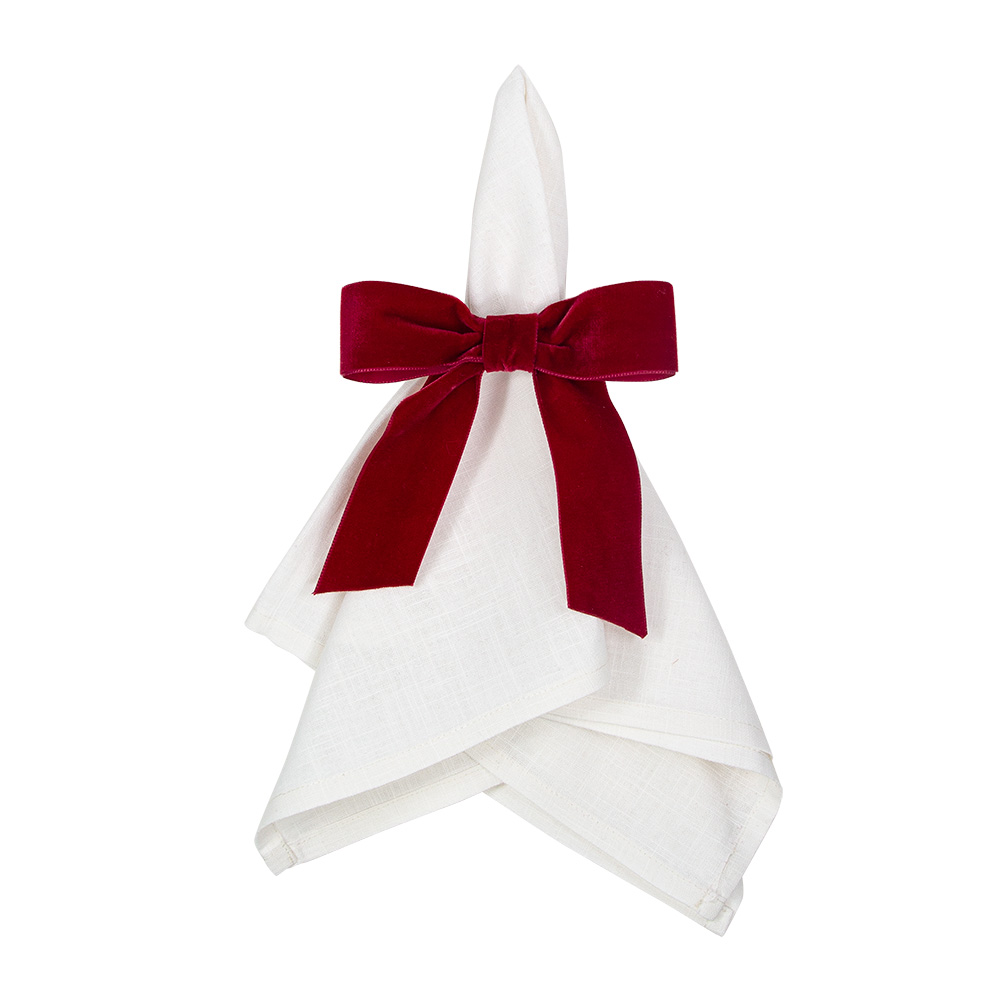 Napkin rings VELVET wine red Napkin rings VELVET wine red